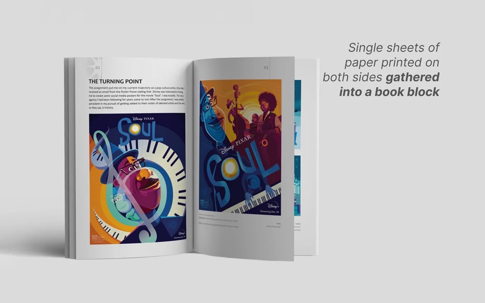 Perfect bound booklet printing